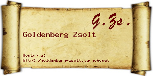 Goldenberg Zsolt névjegykártya